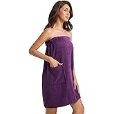 GUODDS Womens Towel Wrap Bath Robe Lightweight Spa Body Wrap Shower Adjustable Snap Closure