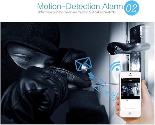 ZUEN Drahtlose Kamera WiFi Remote Monitor 720P HD Nachtsichtberwachung Home Smart Security Camera