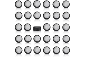 Magnakoys Black 20-400 Continuous Thread Closure Caps for Vials (20-400, Black, 30)