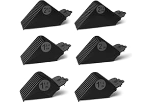LAVEST Clipper Guards Set 10 12 14 16 18 20 Compatible with Most Wahl Clippers, Clipper Guides Replacement - 1.25" to 2.5", 6 Piece Set, Black Color