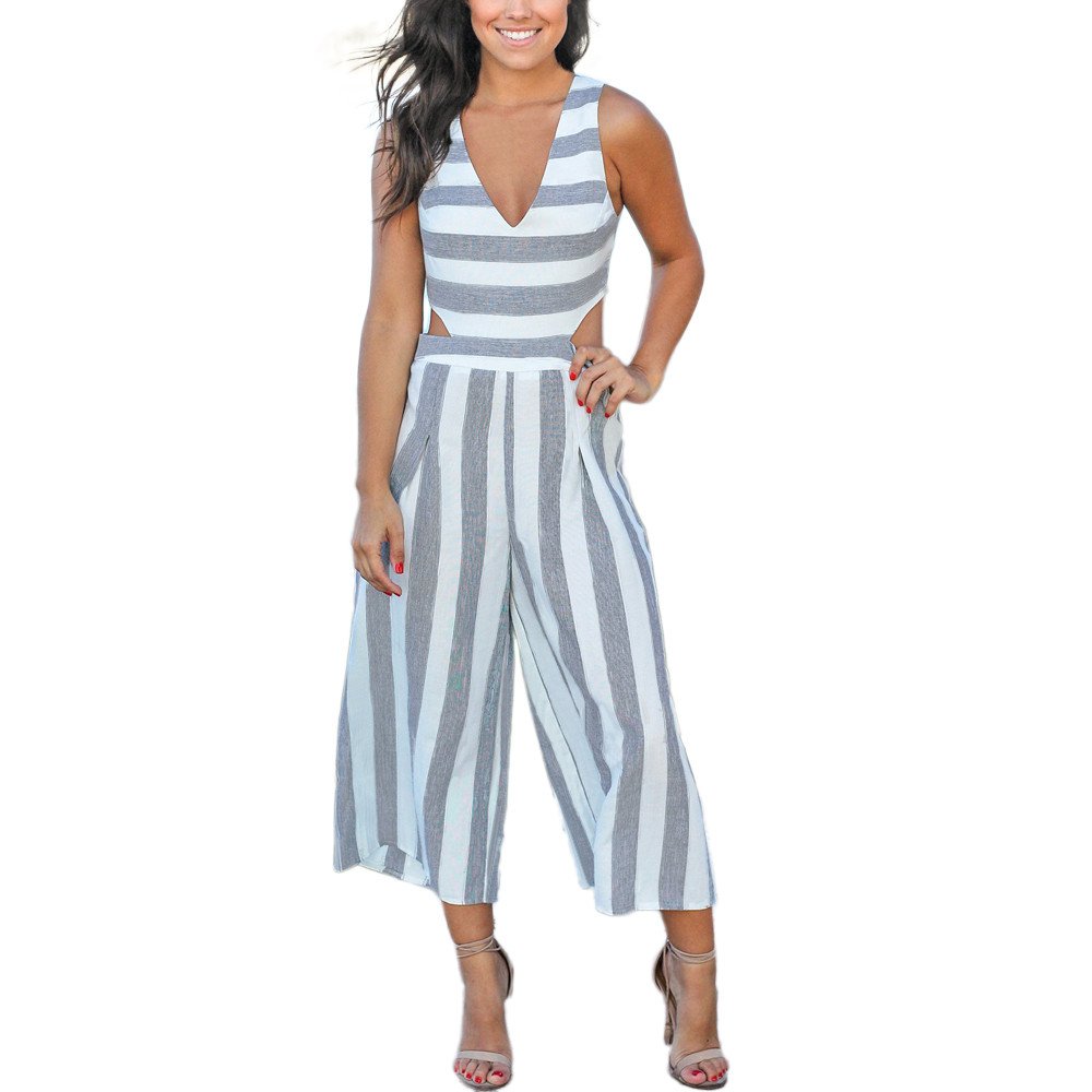 striped pants romper