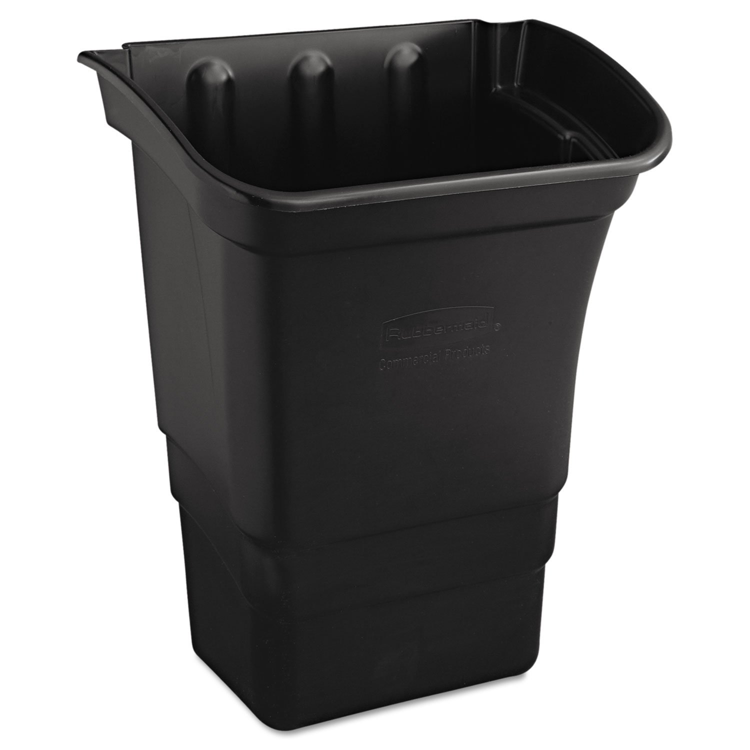 Rubbermaid Commercial 335388BLA Optional Utility Cart Refuse/Utility Bin, Rectangular, 8gal, Black