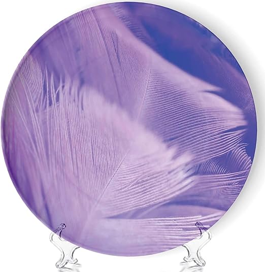 Amazon Com Yoliyana Violet Color Trends Chicken Feather Texture
