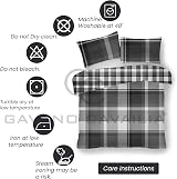 GC GAVENO CAVAILIA Checkered Duvet Cover Set 3pcs Grey Polycotton view 4