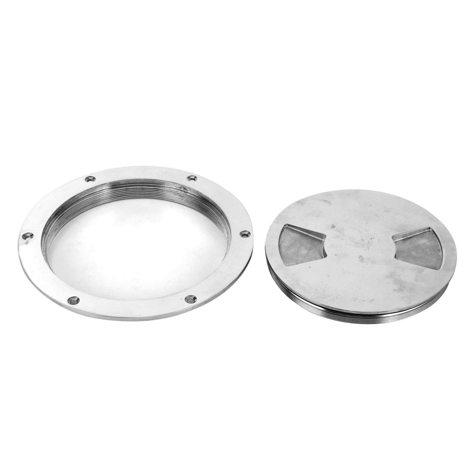 Deck Plate,6in Stainless Steel Deck Hatch Cover Stainless Steel Inspection Hatch With Key For Marine Boat Hardware Accessory