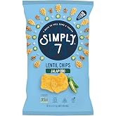 Simply7, Gluten-Free Lentil Chips, Jalape&ntilde;o, 4 Oz, One Bag