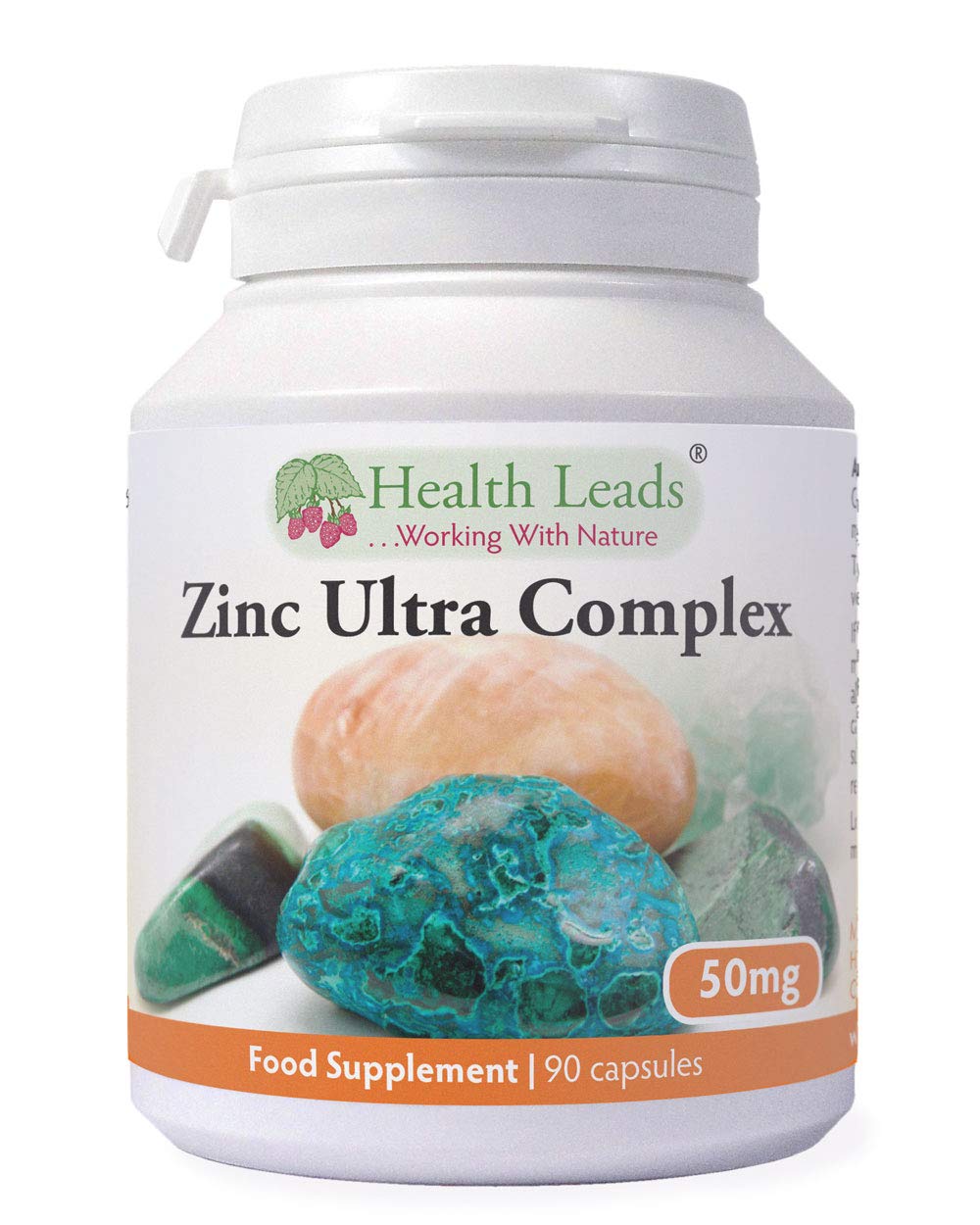 Zinc Ultra Complex 50mg 90 Capsules, Without Magnesium Stearate, Zinc contributes to the Normal Function of the Immune System & to the Maintenance of Normal Skin, Hair & Nails, Made in Wales