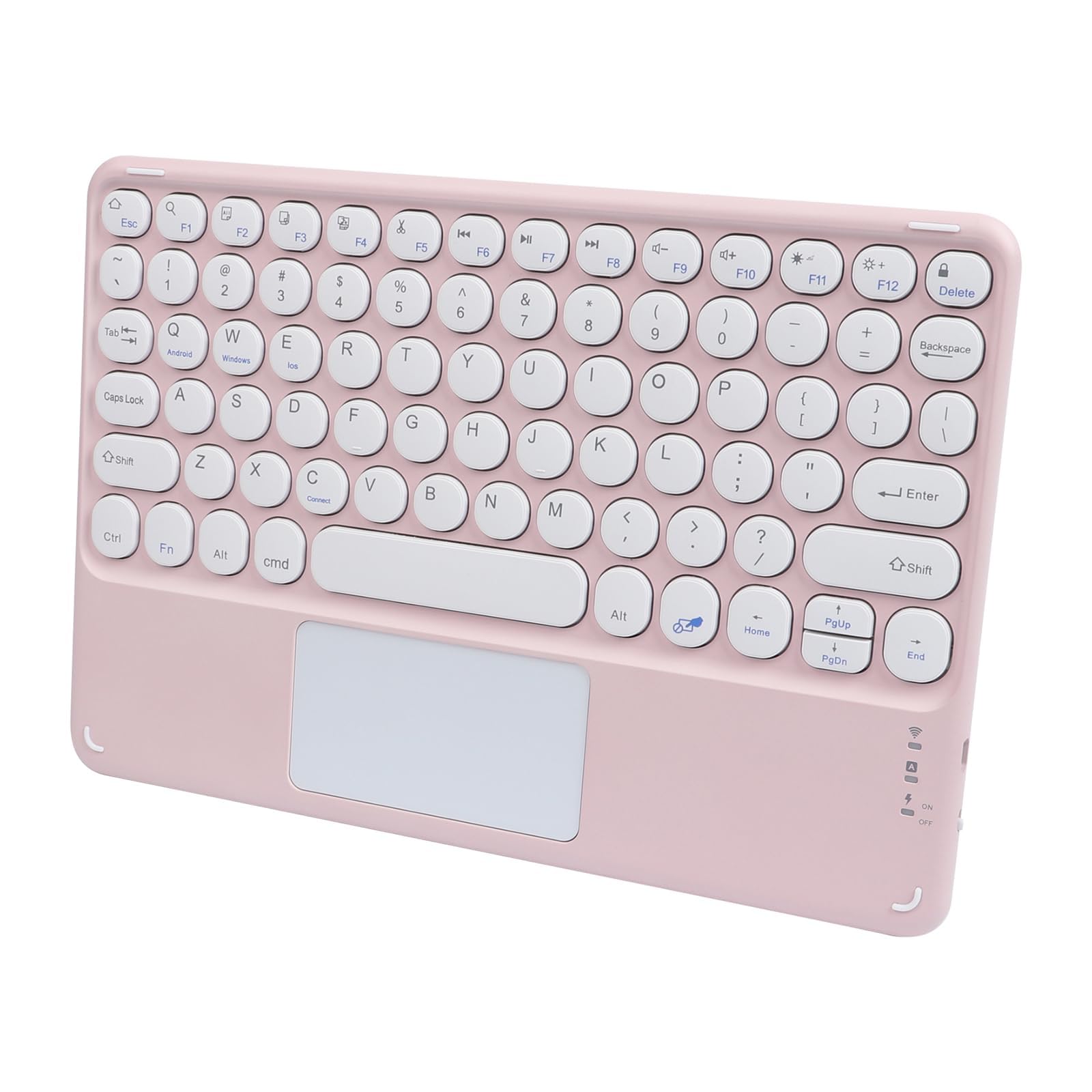 Photo 1 of * missing a key *
KUYHRF Wireless Keyboard with Touchpad, Ultra-Thin Rechargeable Bluetooth Keyboard Mini, 78 Keys, Pink