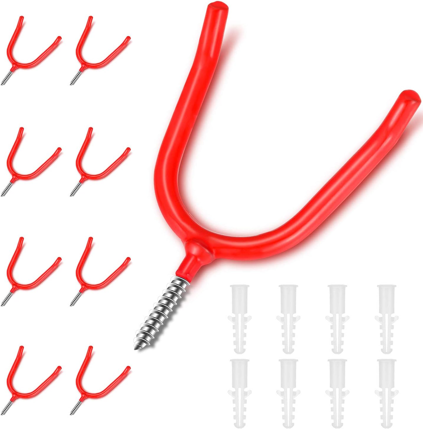 8 Pieces Garden Tool Hooks Utility UHooks Wall Mount