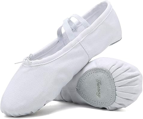 girls white ballet shoes
