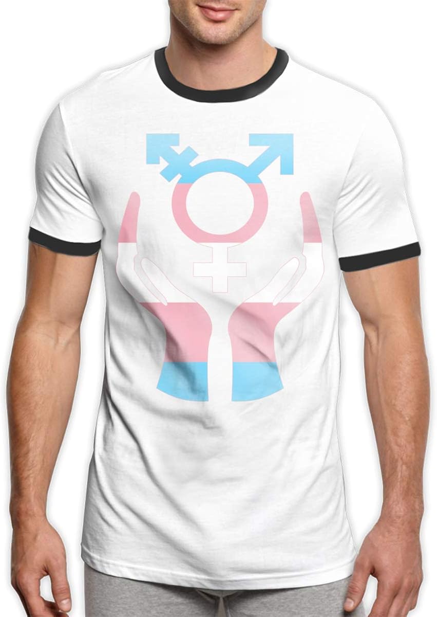 Support Transgender Rights Men's Short Sleeve Tee Contrast