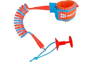 SIXPACK ACTION Bodyboard Wrist Leash 4ft 6mm Coils, Adjustable Wrist Cuff for Kids and Teenagers, Wrist Sized Approx 140mm-200mm