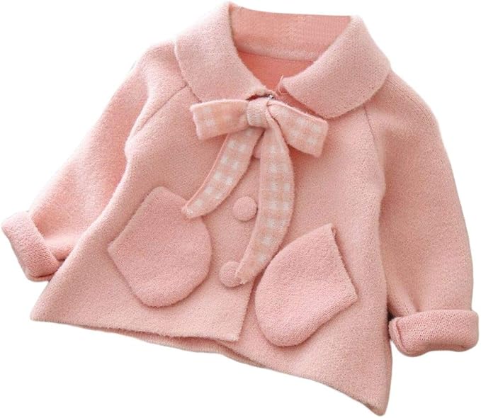 Amazon Co Jp Plus Nao プラスナオ カーディガン ニット リボン 前ボタン 襟付き アウター 上着 羽織り 子供服 キッズ ベビー かわいい 可愛い ガーリー 服 ファッション小物