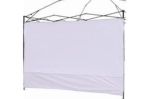 NINAT Canopy Sunwall Sidewall Gazebos Tent Waterproof for 10x10ft Pop up Canopy Straight Leg Gazebos Outdoor Instant Canopies 1 Pcs White Canopy Sidewall Only