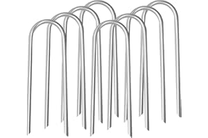 10inch Trampoline Stakes Heavy Duty Trampoline Parts Wind Stakes U Type 8pcs Ground Anchors High Wind Galvanized Steel Stakes