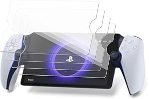 Bougraite 4 Pack Screen Protector for PlayStation Portal Remote Player 8 inch, Tempered Glass 9H Hardness, Anti-Scratch, Crystal Clear Protective Film Compatible with PlayStation 5 Portal 2023