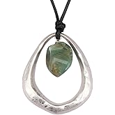 Jeniiahua Long Boho Necklaces for Women Vintage Leather Wooden Pendant Y Choker Ethnic Style Gold Circle Hippie Sweater Necklace