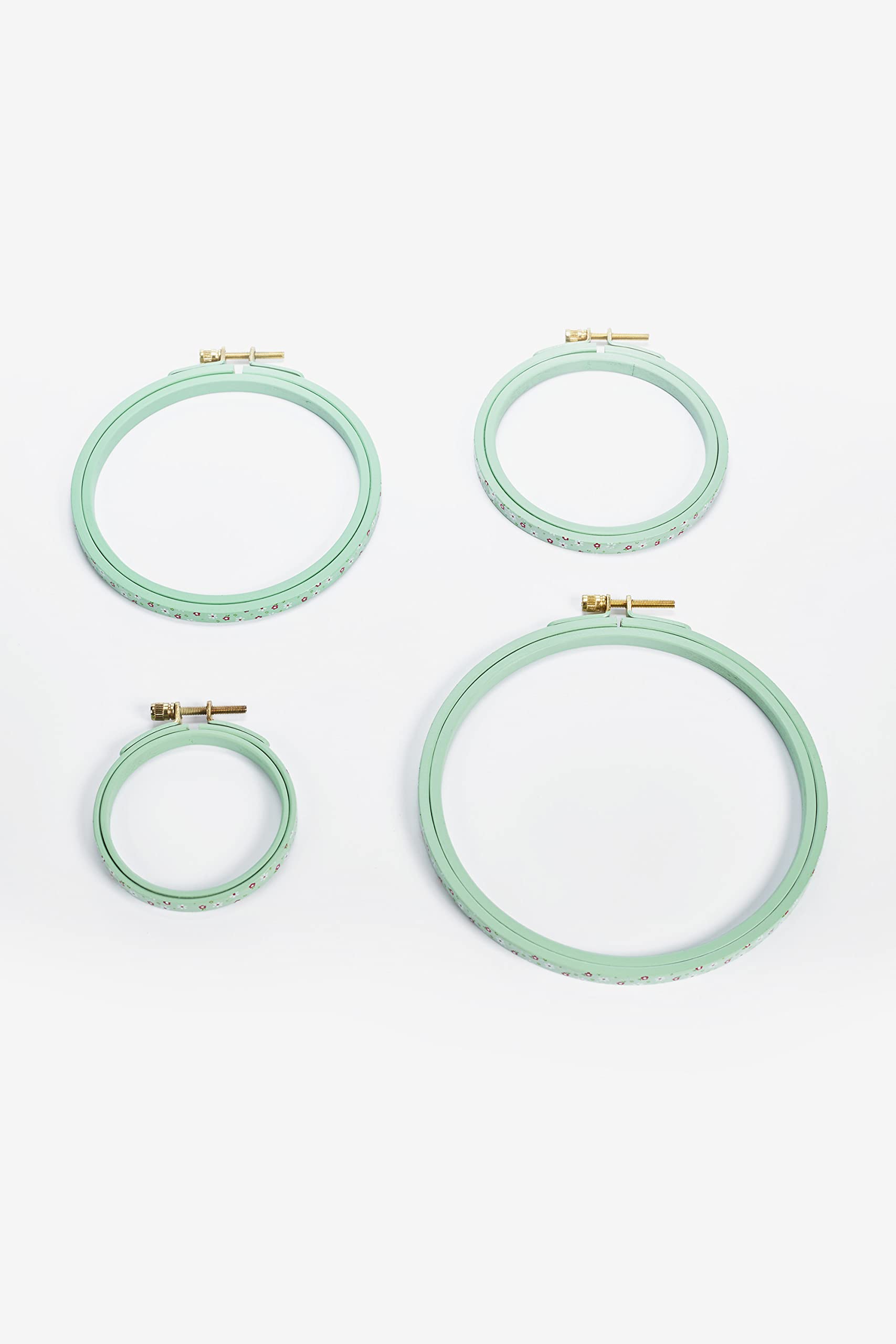 DMC MP001/105 Round Embroidery Drum Turquoise, Wood, Turquoise, 10.5 x 1.5 x 10.5 cm