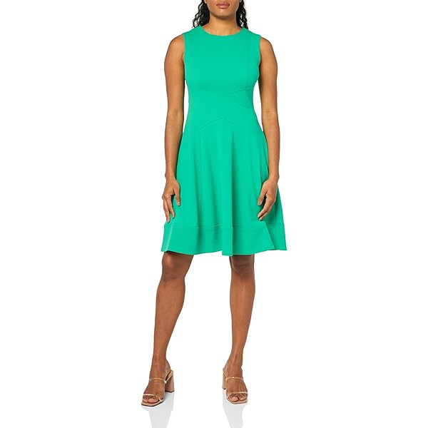 Tommy Hilfiger Womens Fit and Flare Dress Guava 14 at Amazon Women's  Clothing store