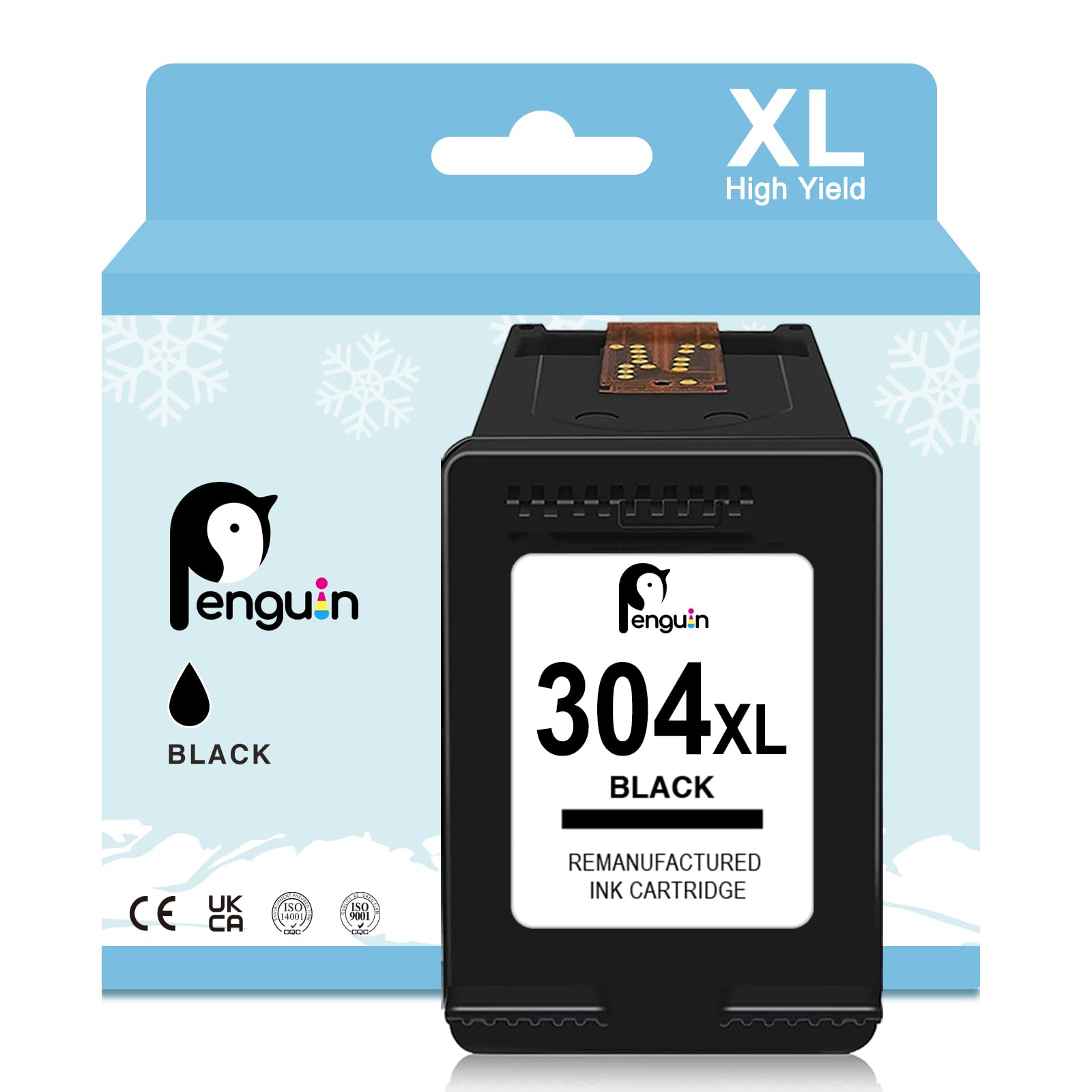 Penguin 304XL Black Ink Cartridge Replacement for HP 304 XL Black Compatible with Deskjet 3760 3750 3720 3730 3733 3735 2622 2630 2632 2633 2634 Envy 5010 5020 5030 5050 5058 AMP 100 130