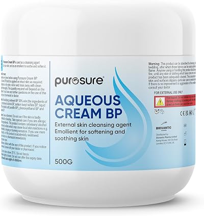 PuroSure Aqueous Cream 500g | Dry Skin Emollient Soften Soothe Moisturise