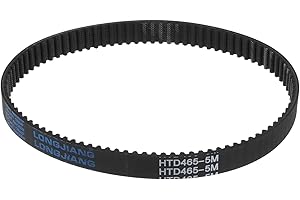 uxcell HTD5M-465 Rubber Timing Belt 93 Teeth Closed Loop Pulley Timing Belt 15mm Width, 465mm Pitch Length Synchronous Belt