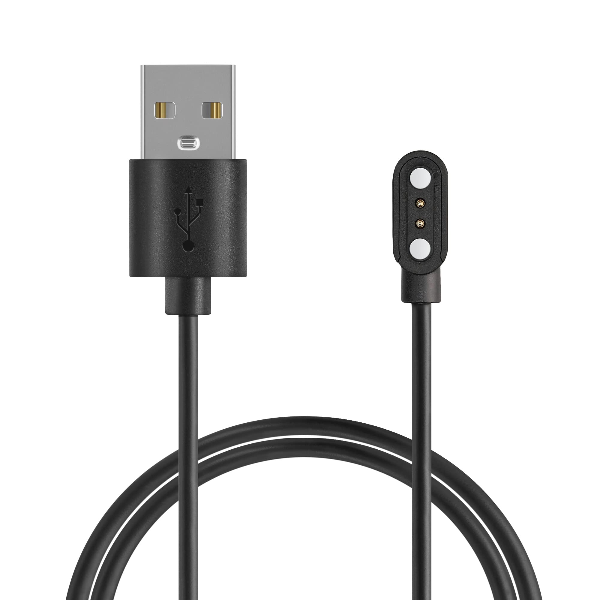 kwmobile USB Cable Charger Compatible with Blackview X1 (Number B00101) / X2 Smartwatch Cable - Charging Cord for Smart Watch - Black