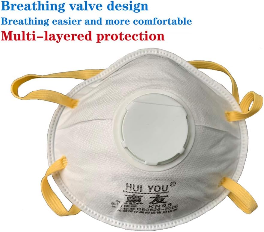 20Pcs Face protection Non-Toxic Paint Sanding Dust Particulate Respirators with breathing valve 95% for adult men and women