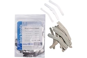 EASYTODENTA Tofflemire Matrix Bands 144PCS Dental interproximal Stainless Steel Matrices Strips (#13)