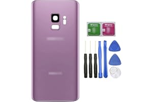 ubrokeifixit Galaxy S9 G960U Rear Back Glass Door Cover Replacement for Samsung Galaxy S9 G960 5.8",w/Camera Lens (Purple/ONLY-Back-Cover)