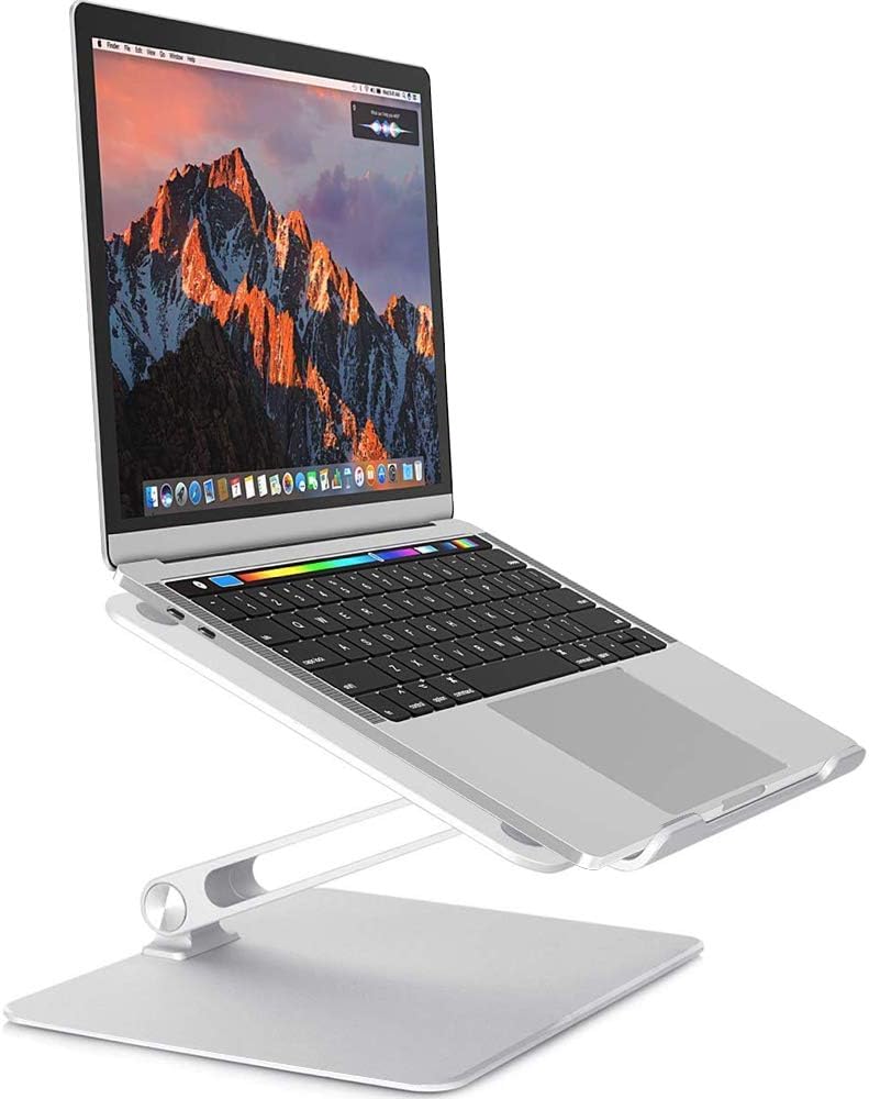 AnkerMazon Adjustable Laptop Stand, Multi-Angle Aluminum Alloy Home Office Notebook Holder, Stable and Durable Laptop Stand for All MacBook Dell HP Notebook Tablet Stands 7''-17''Screen (Laptop Stand)