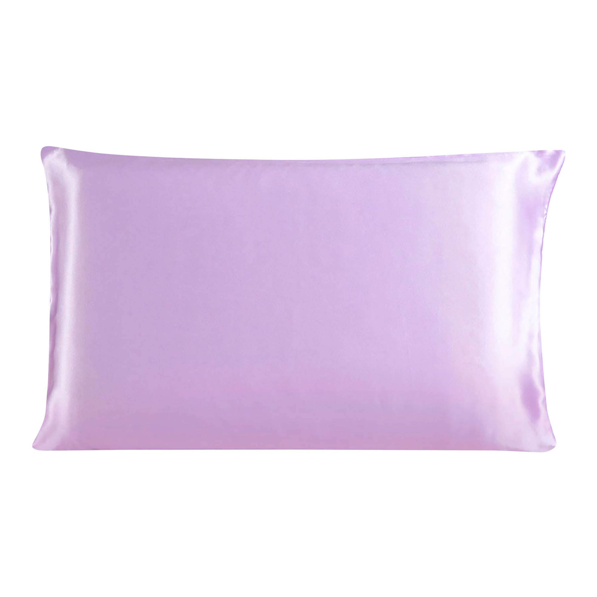 Sourcingmap 100% Pure Mulberry Charmeuse Silk Pillowcase Pillow Case Cover for Hair & Skin Beauty 19 Momme 350tc Queen Size 20x30 Inch/51x76cm Light Purple (1-Piece)