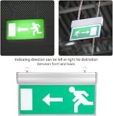 Tangxi LED Green Emergency Exit Sign Light, Safety Evacuation Indicator (Left) view 3