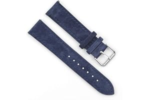 Onthelevel Suede Watch Strap-18mm 19mm 20mm 22mm 24mm Suede Leather with Black Leather Back Watch Band for Men or Women