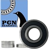 PGN 6203-2RS (4 Pack) Ball Bearing 17x40x12mm Chrome Steel Sealed | Dual Rubber Seals with High RPM Support for Added Protection