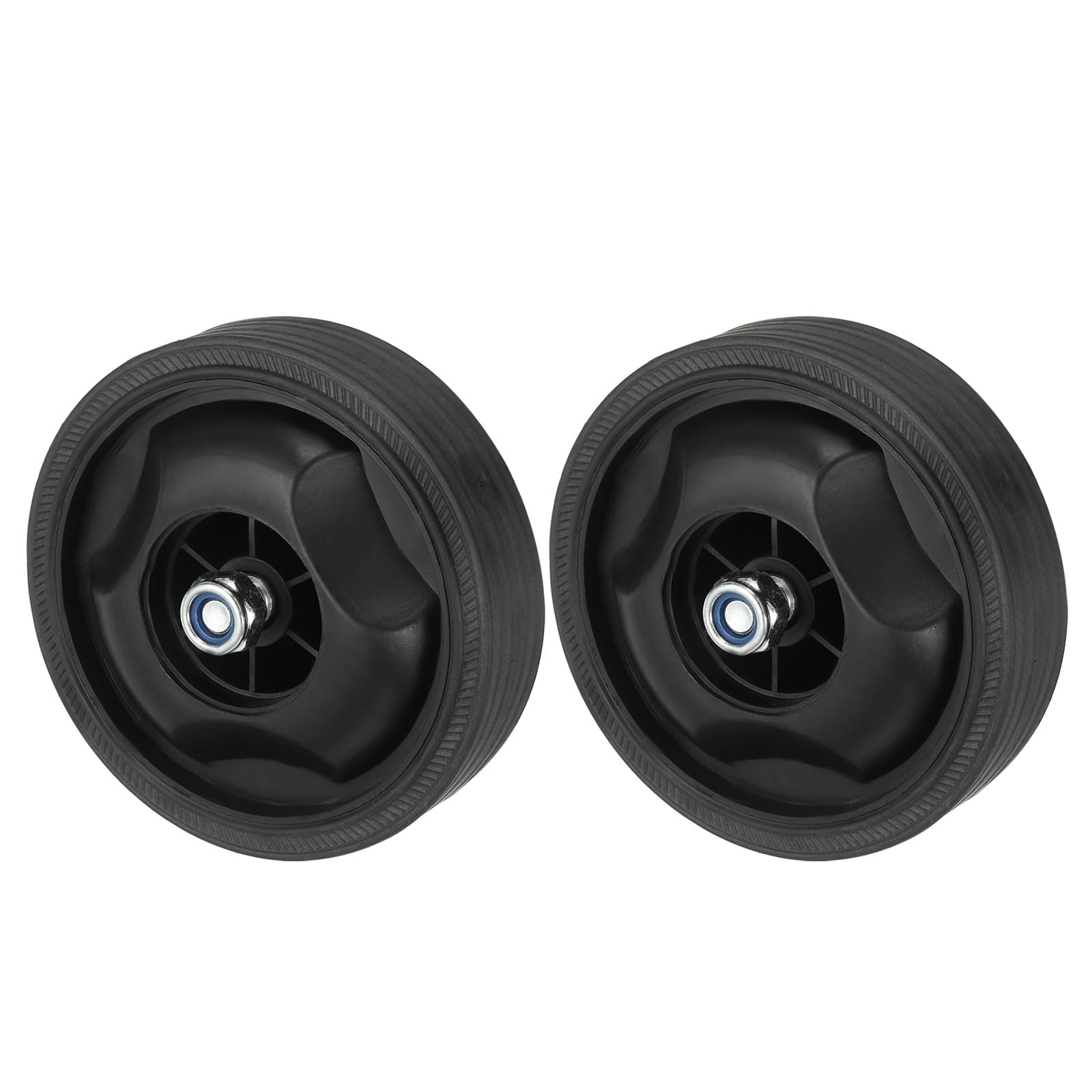 PATIKIL 4.5" Air Compressor Wheels, 2 Pack Universal Air Compressor Wheel Replacement Part with 0.5" Dia. Hole for Easy Mobility, Black