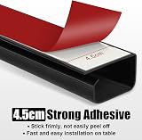 SEGNAYEN Under Desk Cable Management 40cm Black J Channel Kit 2 Pack view 5