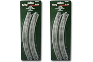 GENERIC Kato USA Model Train Products Unitrack, 315mm (12 3/8") Radius 45-Degree Curve Track 4-Piece×2pack (8Piece)
