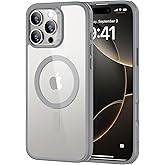 ESR for iPhone 16 Pro Max Case, Compatible with MagSafe, Shockproof Military-Grade Protection, Magnetic Phone Case for iPhone 16 Pro Max, Classic Hybrid Case (HaloLock), Clear Grey