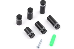 Glarks 12Pcs 1/2" x 1" Stainless Steel Standoff Screws, Sign Standoff Screws Wall Mount Glass Standoff Nails Wall Standoff Ho