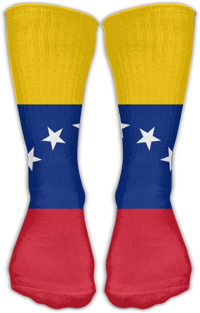 Male Venezuelan Flag Ankle Dress Long Sock Soft Running Soccer Stockings For Men