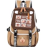 Cartoon Capybara Backpack Kawaii Backpack Cute Flap Backpack Casual Daypacks Ita Bag