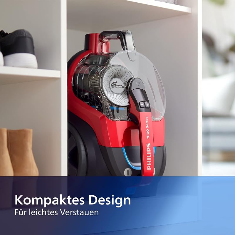 Domestic Appliances FC9729/09 beutelloser Staubsauger PowerPro Expert (900 W, 2 L Staubvolumen, integriertes Zubehör) rot — Foto 7 von 8
