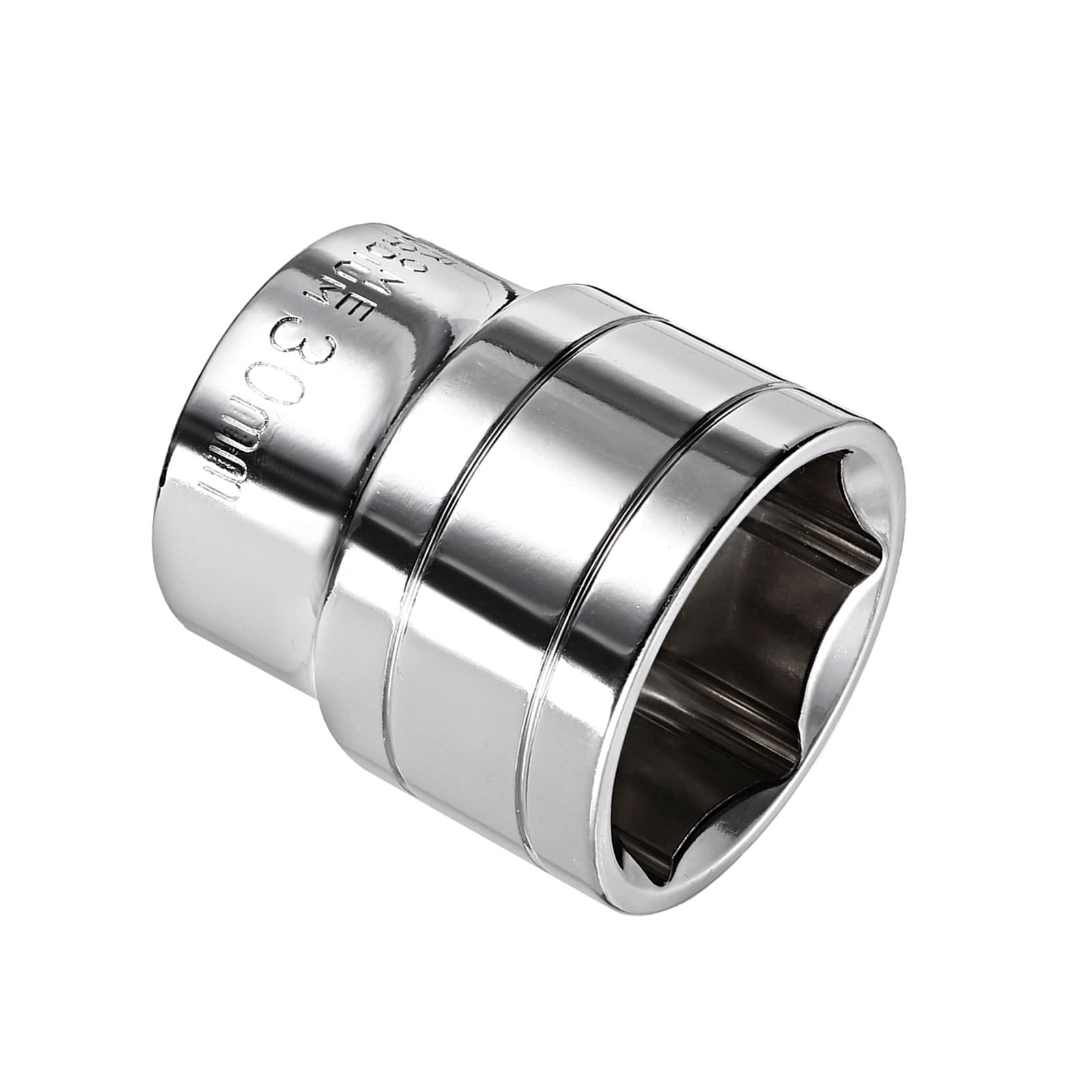 Kozelo 6 Point Shallow Socket - [1/2 Inch x 30mm] Square Drive for Car Mechanical Equipment Repair Use, CR-V Steel Metric Sizes