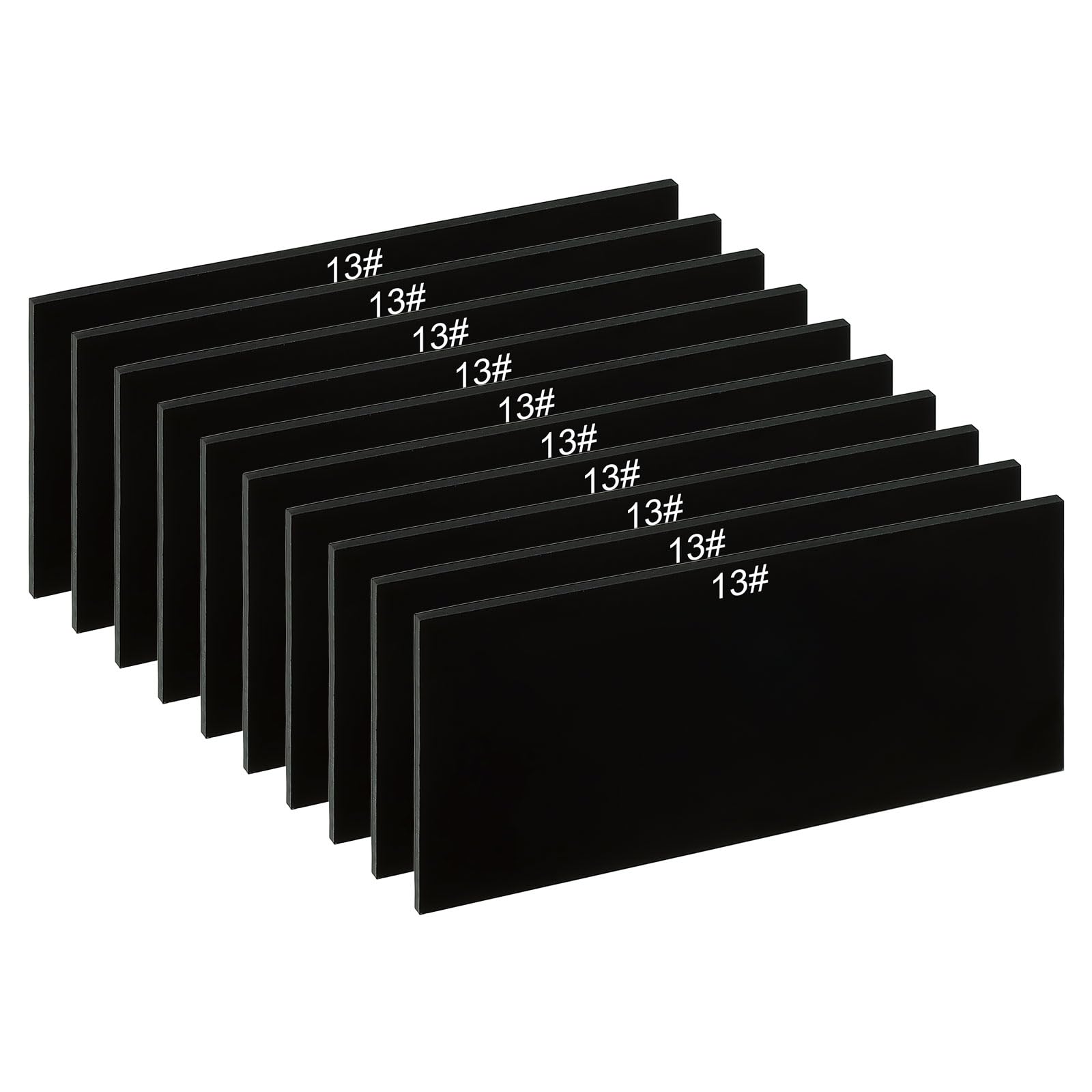 PATIKIL Welding Len Shade 13 Glass 4-1/4"x 2", 10 Pack Hardened Glass Black Darkening Filter Plates Covers Replacement for Weld Helmet Hood