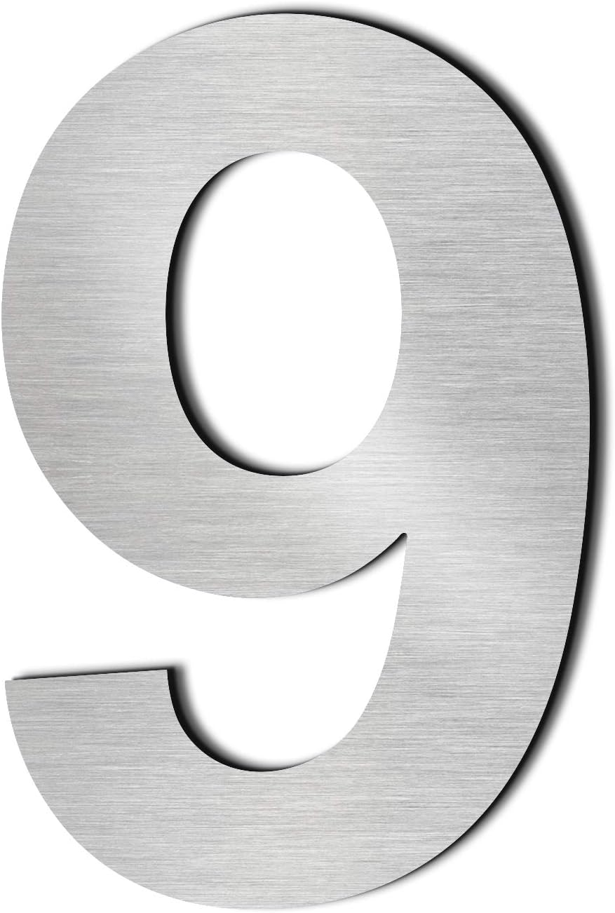 nanlyiau house numbers height 7.5cm Used for mailbox door house street made of solid Stainless Steel SUS304 adhesive(3in number 6/9) - Image 3