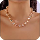 CLOORDE Colorful Gemstones Necklace for Women Sparkly Rhinestone Choker Multicolor Rainbow Necklace Wedding Party Prom Choker Jewelry Accessories for Her