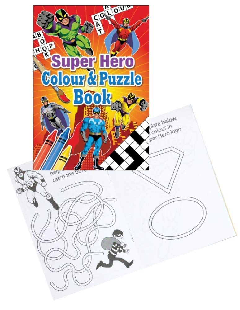 Playwrite 10 x Mini Super Hero Puzzle Activity Books