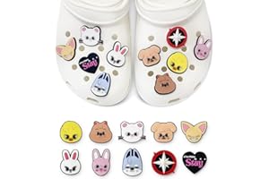 10pcs Stray Cute Animal Shoe Charms Decorations Cartoon Character Design for Clog Sandals Accessories