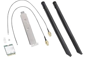 Wisoqu QCNCM865 WiFi 7 Wireless Card, 2.4G/5G/6GHz 3 Band 5.8Gbps Network Adapter, NGFF M.2 Slot, Support 4K QAM Dual Externa